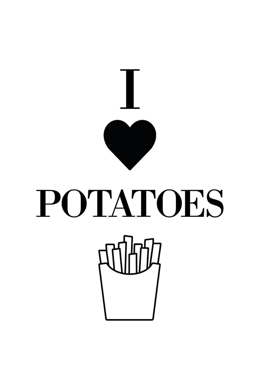 queence Wanddekoobjekt I LOVE POTATOES