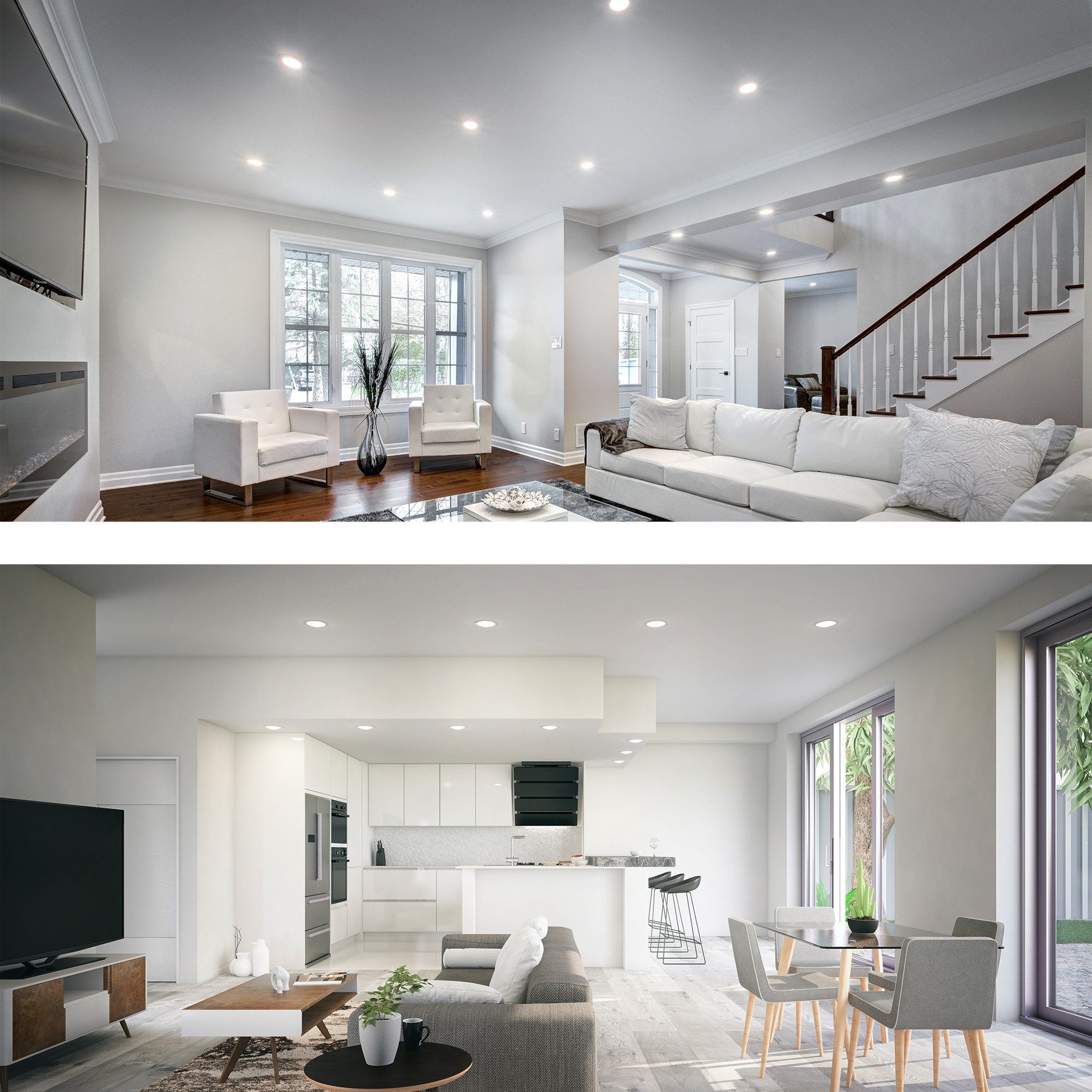 B.K.Licht LED Einbaustrahler SET Einbauleuchten 90mm dimmbar 230V ultra-flach schwenkbar, Ohne Dimmfunktion, LED fest integriert, 3000K - Warmweiß, 6x dimmbare Einbauspots Decke schwenkbar Wohnzimmer Büro - BKL1285