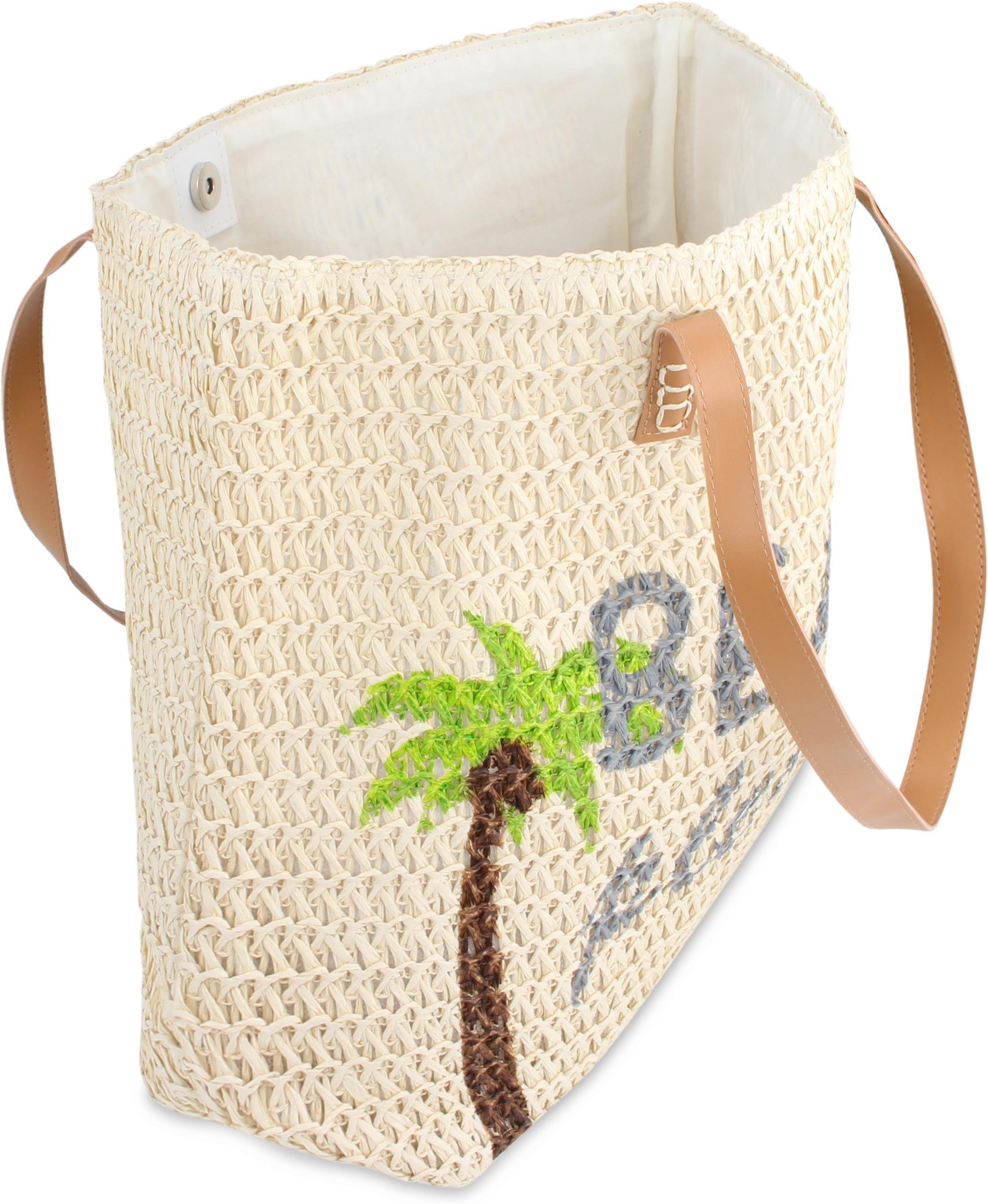 normani Strandtasche Bequeme Sommer-Umhängetasche, Strandtasche, Schultertasche als Henkeltasche tragbar – Bild 4 von 5