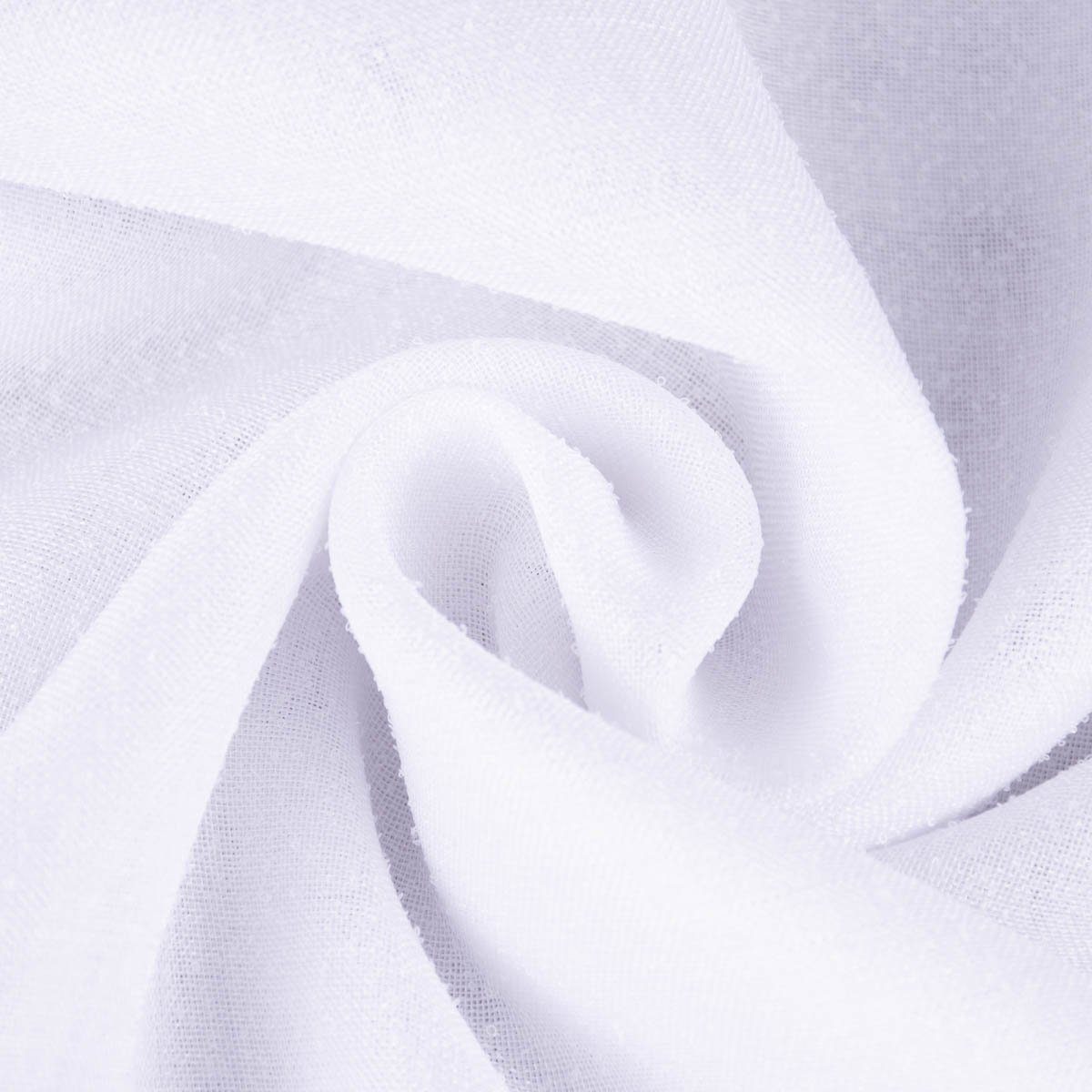 SCHÖNER LEBEN. Meterware Gardinenstoff Stores feine Bouclé-Struktur mit Bleiband weiß 2,60m, leicht perforiert, Kunstfaser, made in Germany, mit Bleiband, pflegeleicht