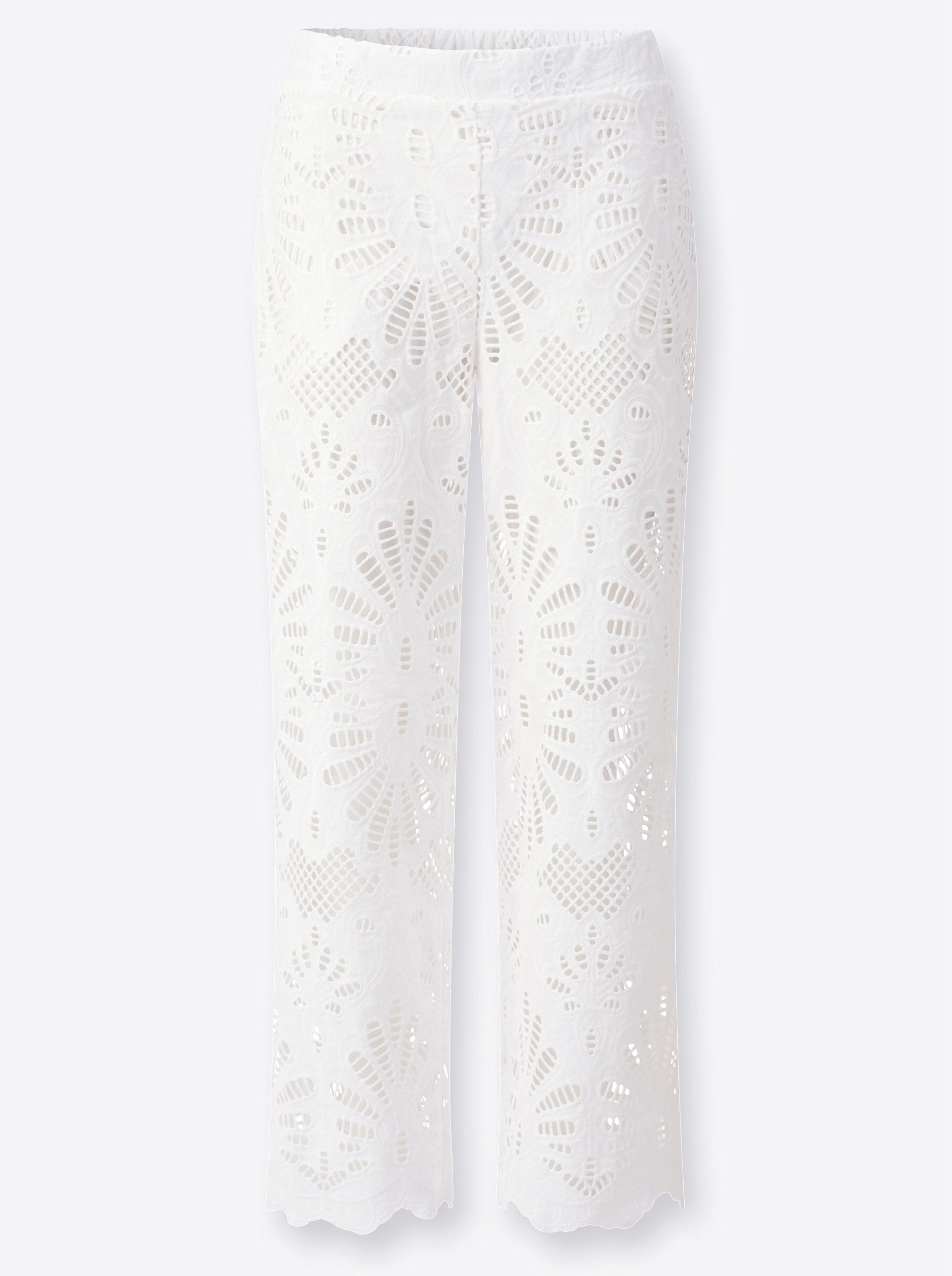 Jerseyhose Spitzen-Hose normal
