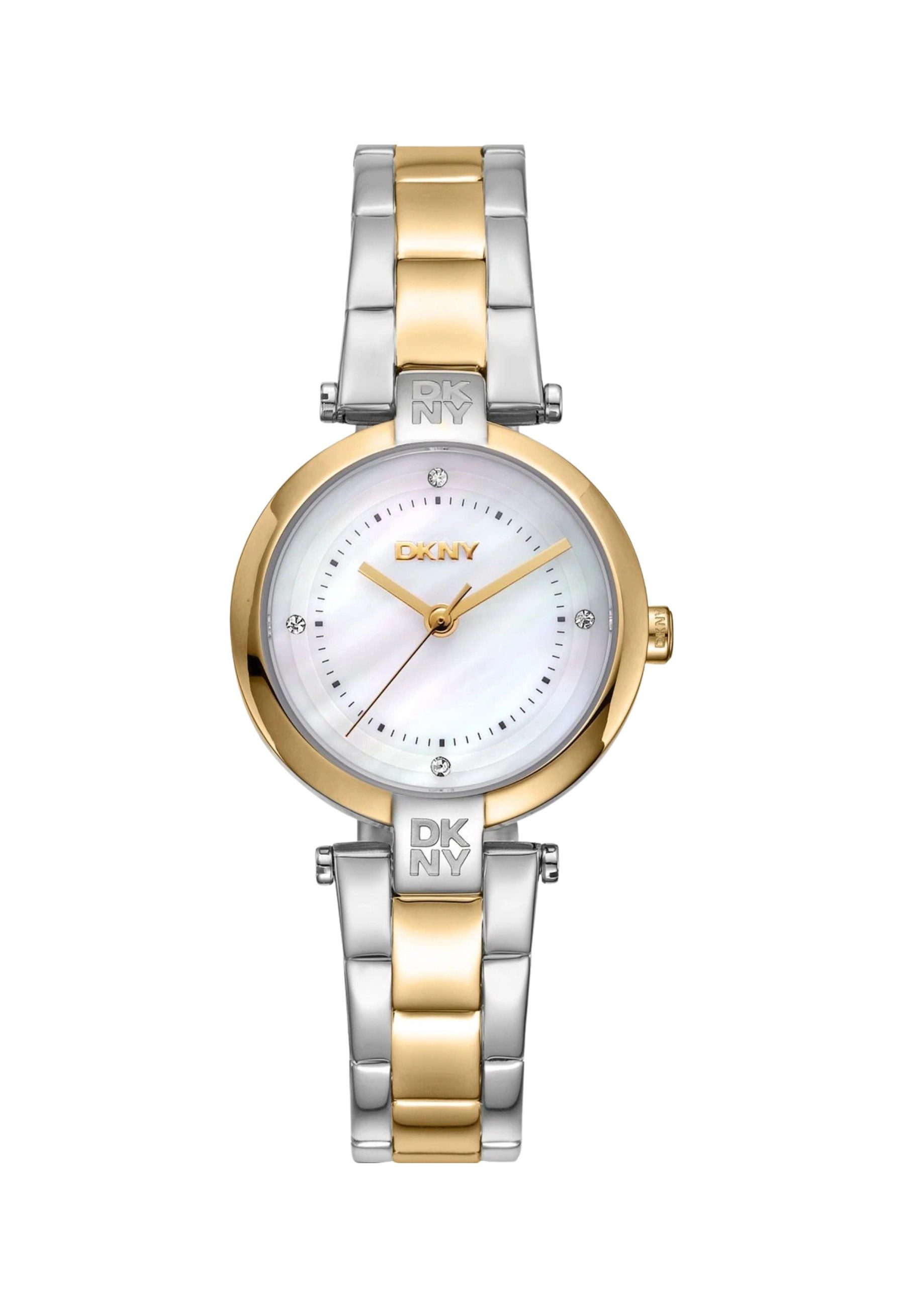 DKNY Quarzuhr Damenuhr Essential Mini Two Tone 28mm 5ATM, (Set)