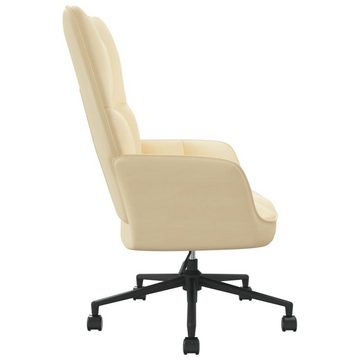 vidaXL Sessel Relaxsessel Cremeweiß Samt (1-St)