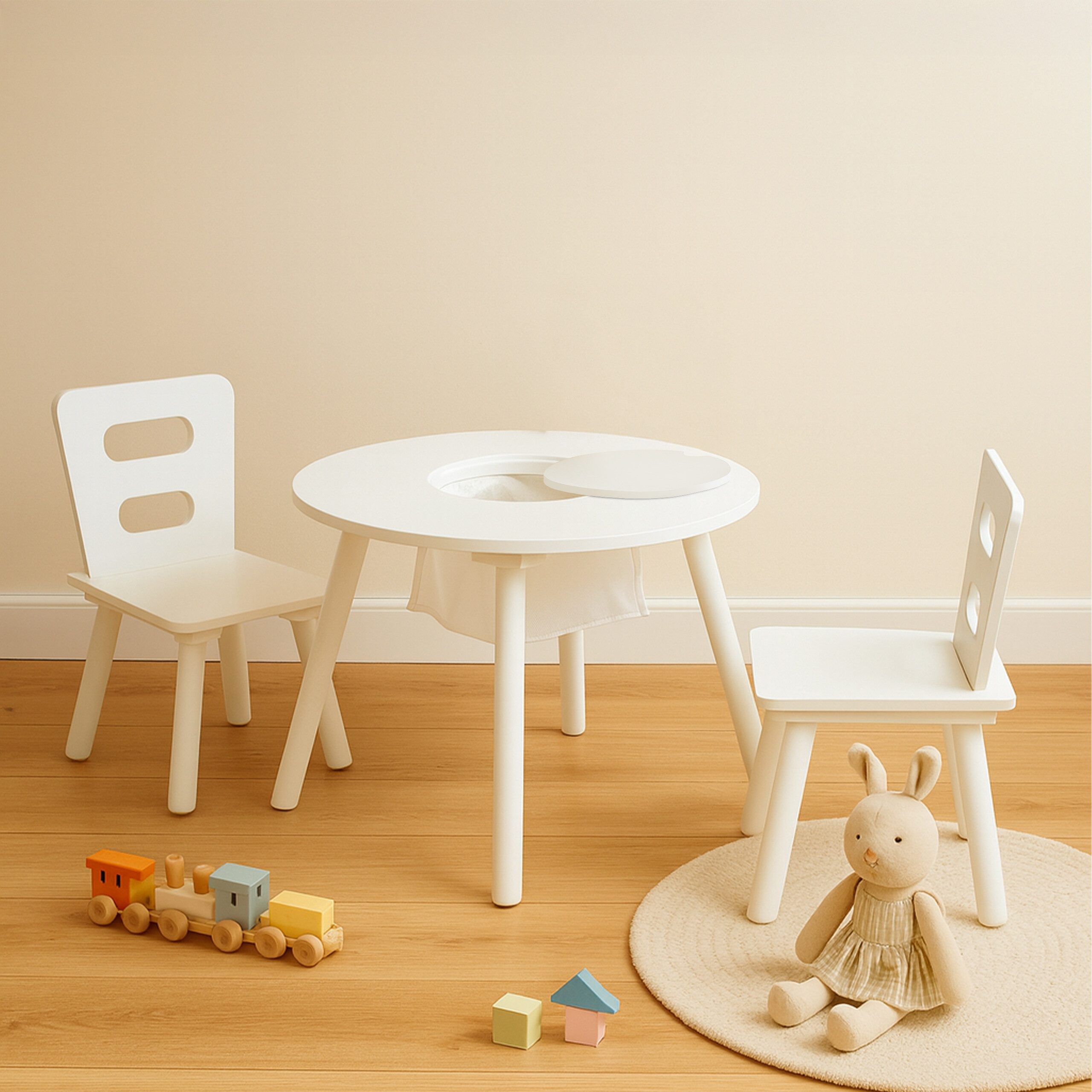 relaxdays Kindersitzgruppe 3-teilige Kindersitzgruppe mit Stauraum, (3-tlg) – Bild 3 von 5