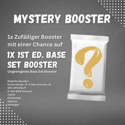 POKÉMON Sammelkarte Mystery Booster, Chance auf 1st. Edition Base Set Booster