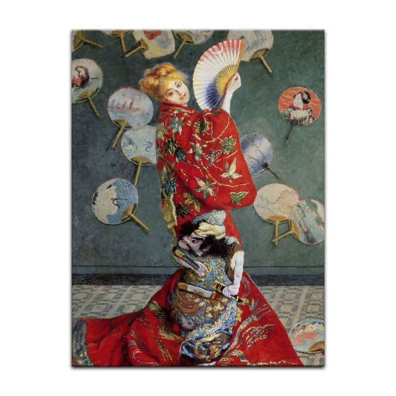 Bilderdepot24 Leinwandbild Alte Meister - Claude Monet - La Japonaise (Camille im japanischen Kostüm), Menschen