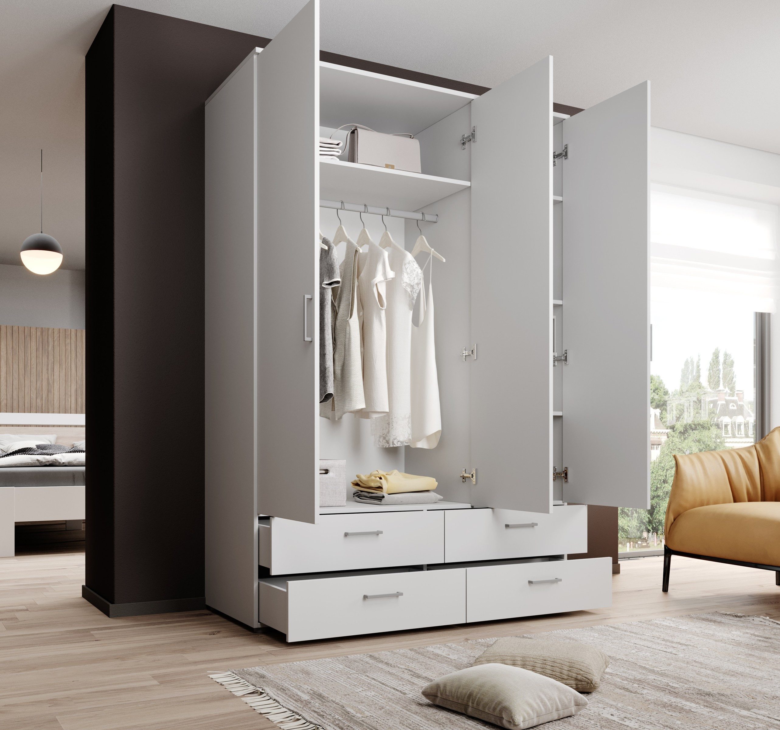 Pol-Power Kleiderschrank 137,8 x 198,6 x 48 cm (B/H/T)
