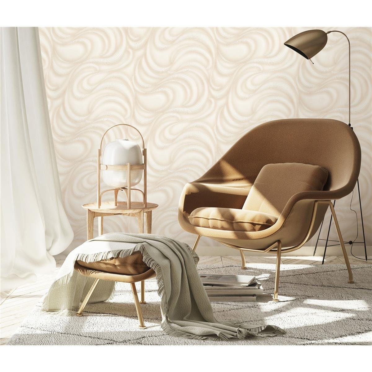 Erismann Vliestapete Erismann Vliestapete Fashion for walls 3 - 10220-14, creme, trocken abziehbar, schwer entflammbar, waschbeständig, Lichtbeständig