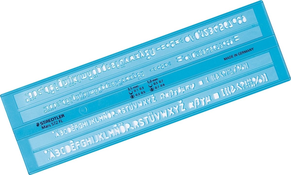STAEDTLER Zeichenschablone Schriftschablone 3,5mm + 5mm