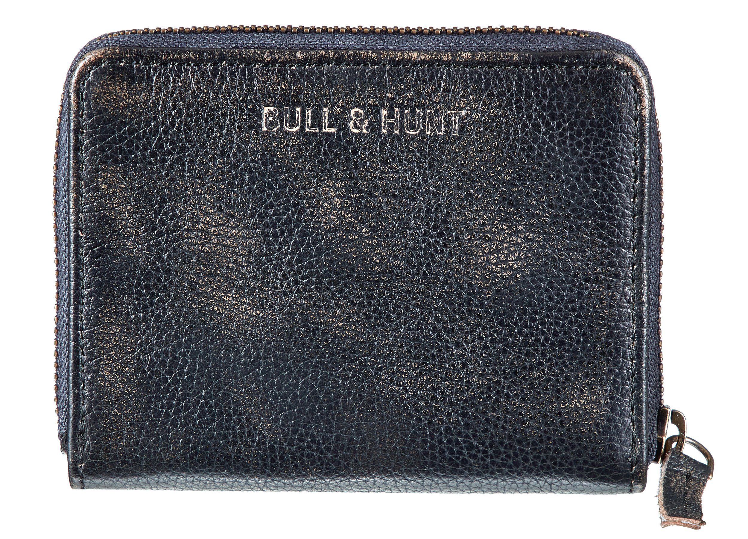 Bull & Hunt Geldbörse midi zip wallet black distressed