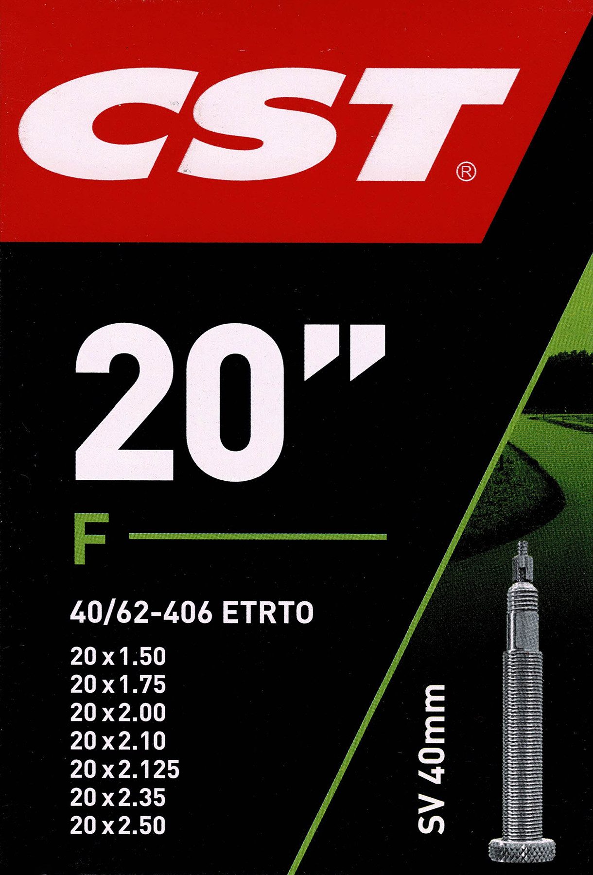 Fahrradschlauch CST 20 SV Schlauch 20 Zoll (40/62-406) Fahrradschlauch