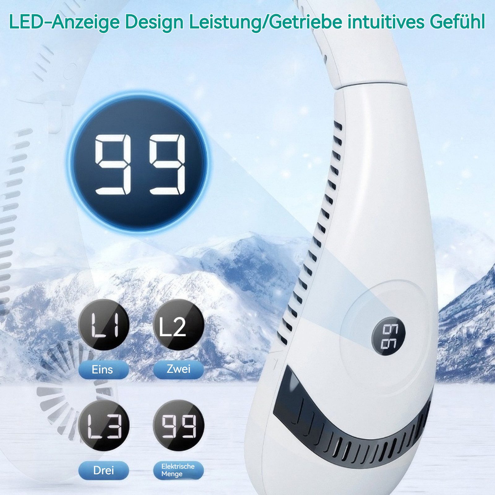 BlingBin Mini USB-Ventilator Halsventilator 360° USB günstig online kaufen