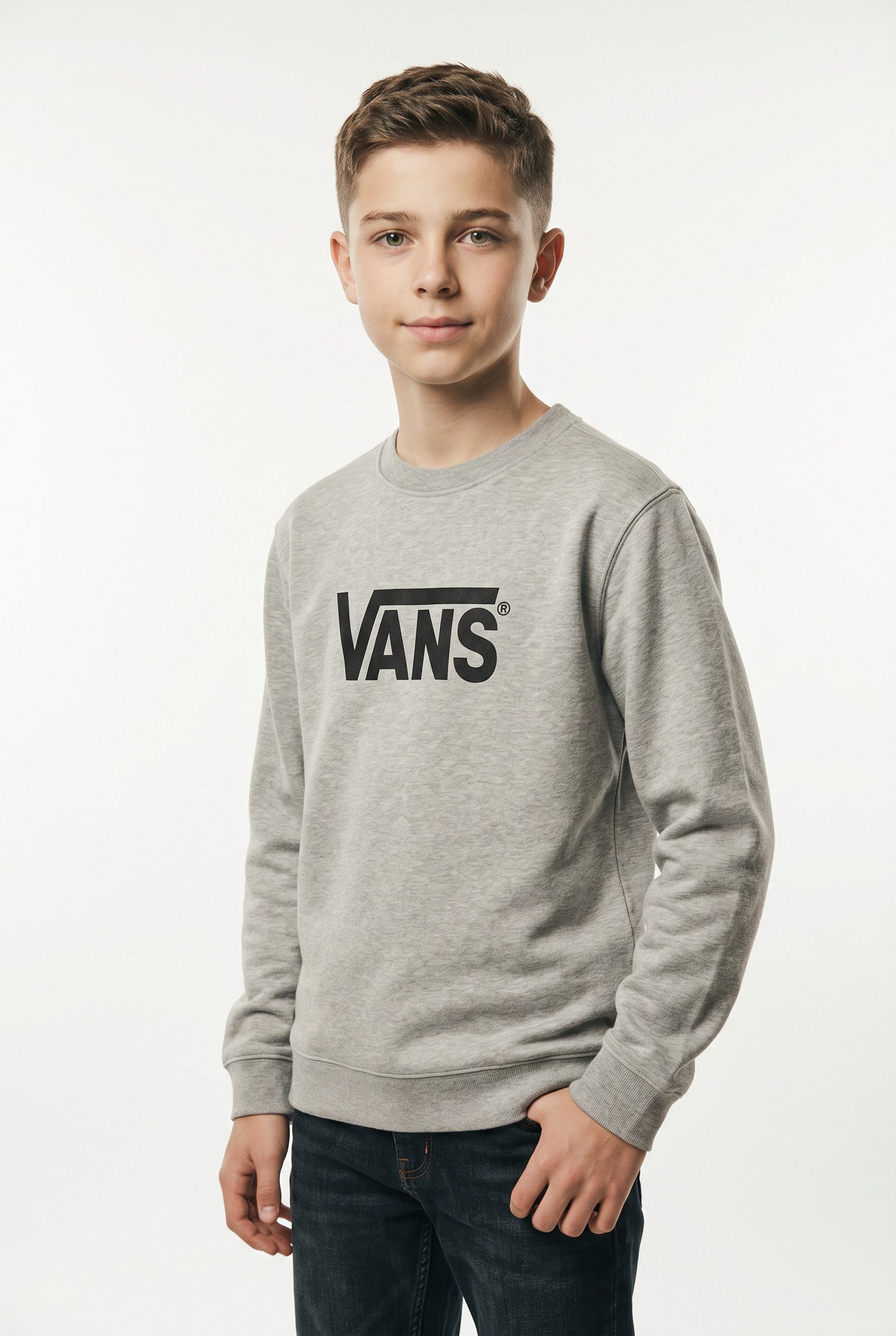 Vans Sweatshirt STRETCH LOGO CREW für Kinder, sportlicher Stil, für Freizeit und aktive Tage
