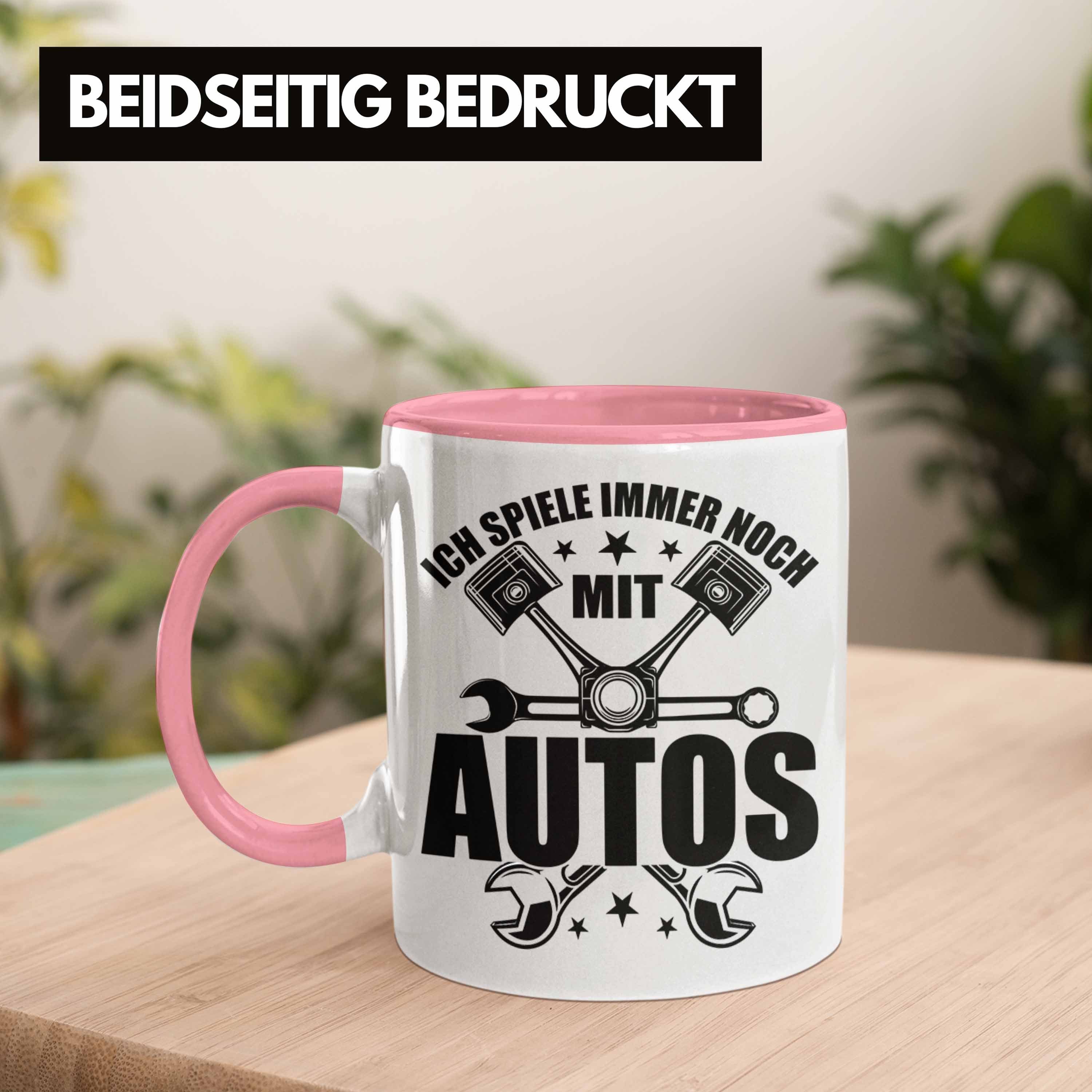 Trendation KFZ Tasse Mechatroniker KFZ Geschenk Spruch Tasse Geschenk Mechaniker Rosa Männer