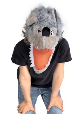 Elope Kostüm Mütze Böser Wolf, Witzige Tiermütze für Karneval und Fasching