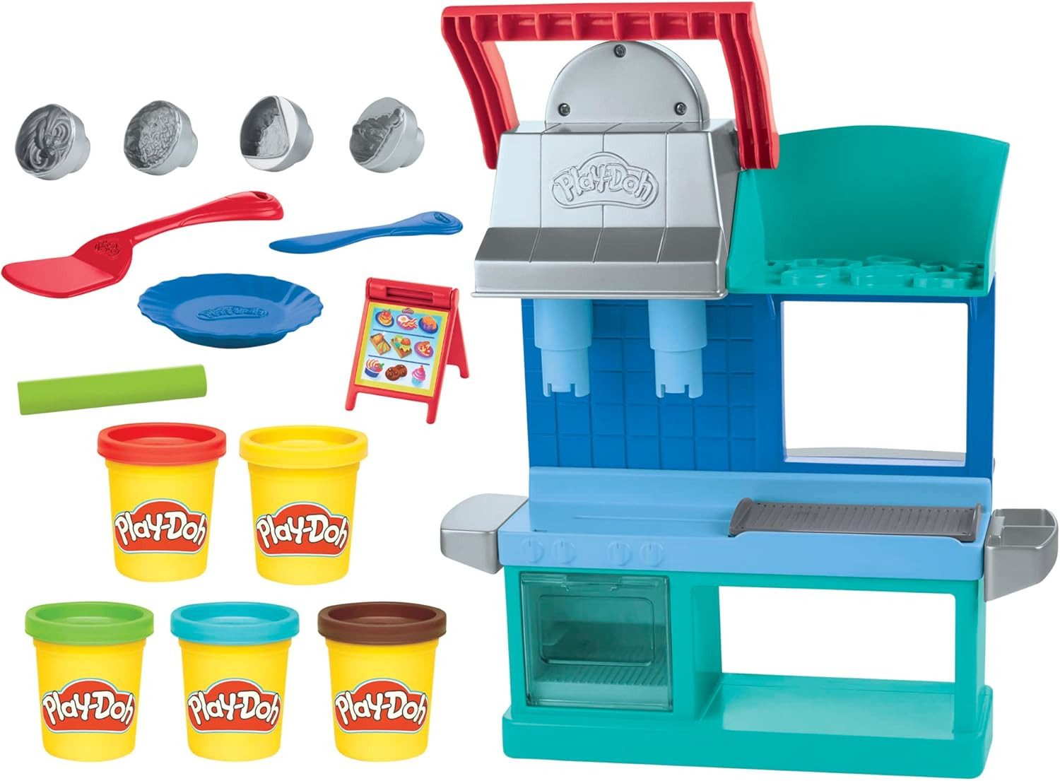 Hasbro Spiel Play-Doh Kreativbox Buntes Restaurant - 30+ Werkzeuge & Knete