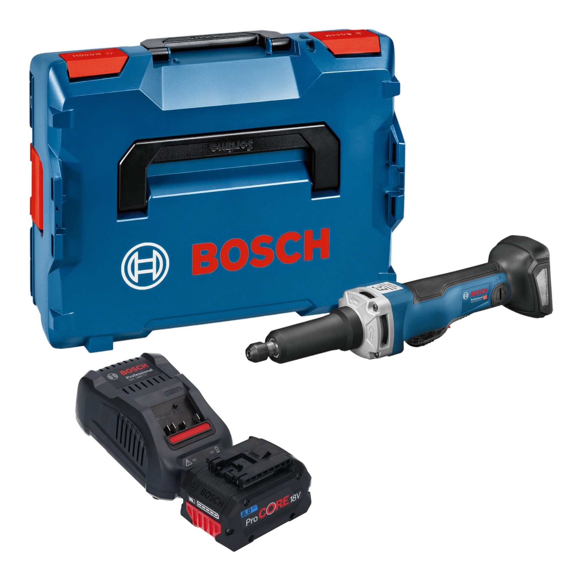 Bosch Professional Rundschleifer GGS 18V-23 PLC Professional 18V + 1x ProCore Akku 8,0 Ah + Lader