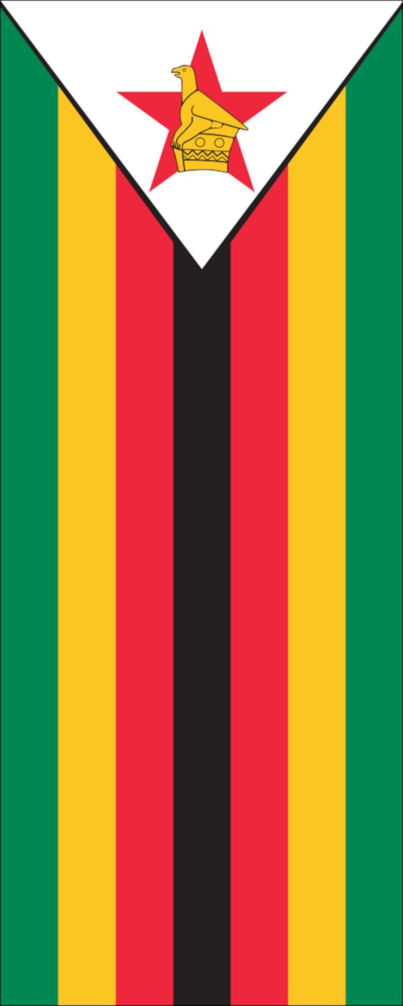 flaggenmeer Flagge Flagge Simbabwe 110 g/m² Hochformat