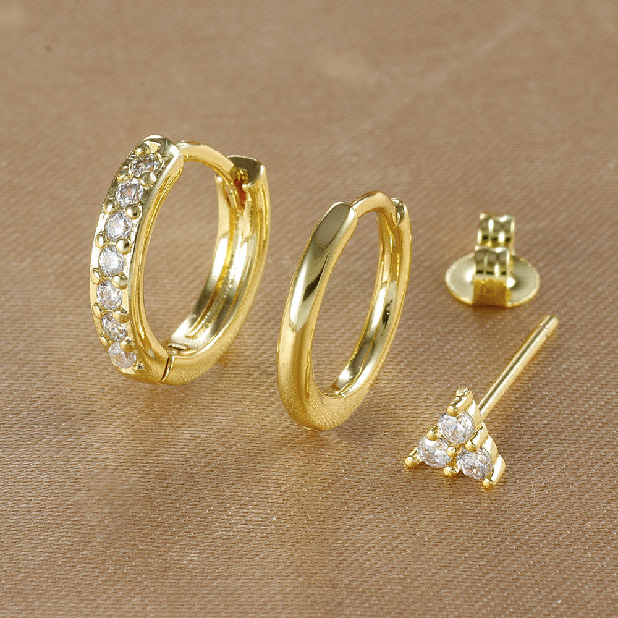 YRIIOMO Paar Ohrhänger Elegante dreiteilige Ohrring günstig online kaufen
