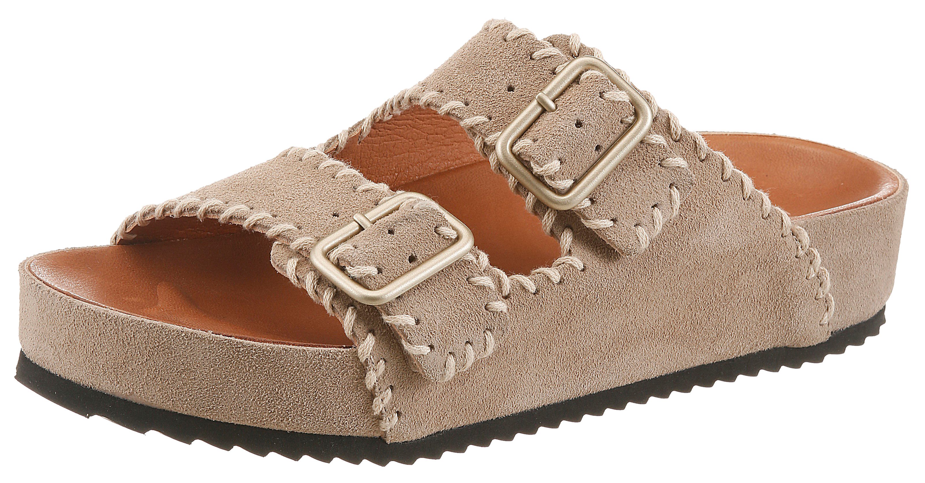 VERBENAS ELENA SERRAJE PASADO Pantolette Sommerschuh, Hausschuh, Strandschuh mit zwei verstellbaren Schnallen
