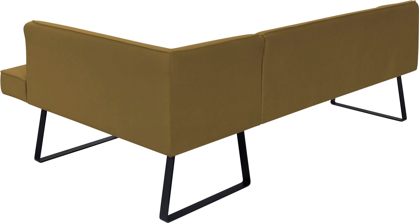 exxpo - sofa fashion Eckbank Keder Metallfüßen, in Americano, verschiedenen Bezug Qualitäten und mit