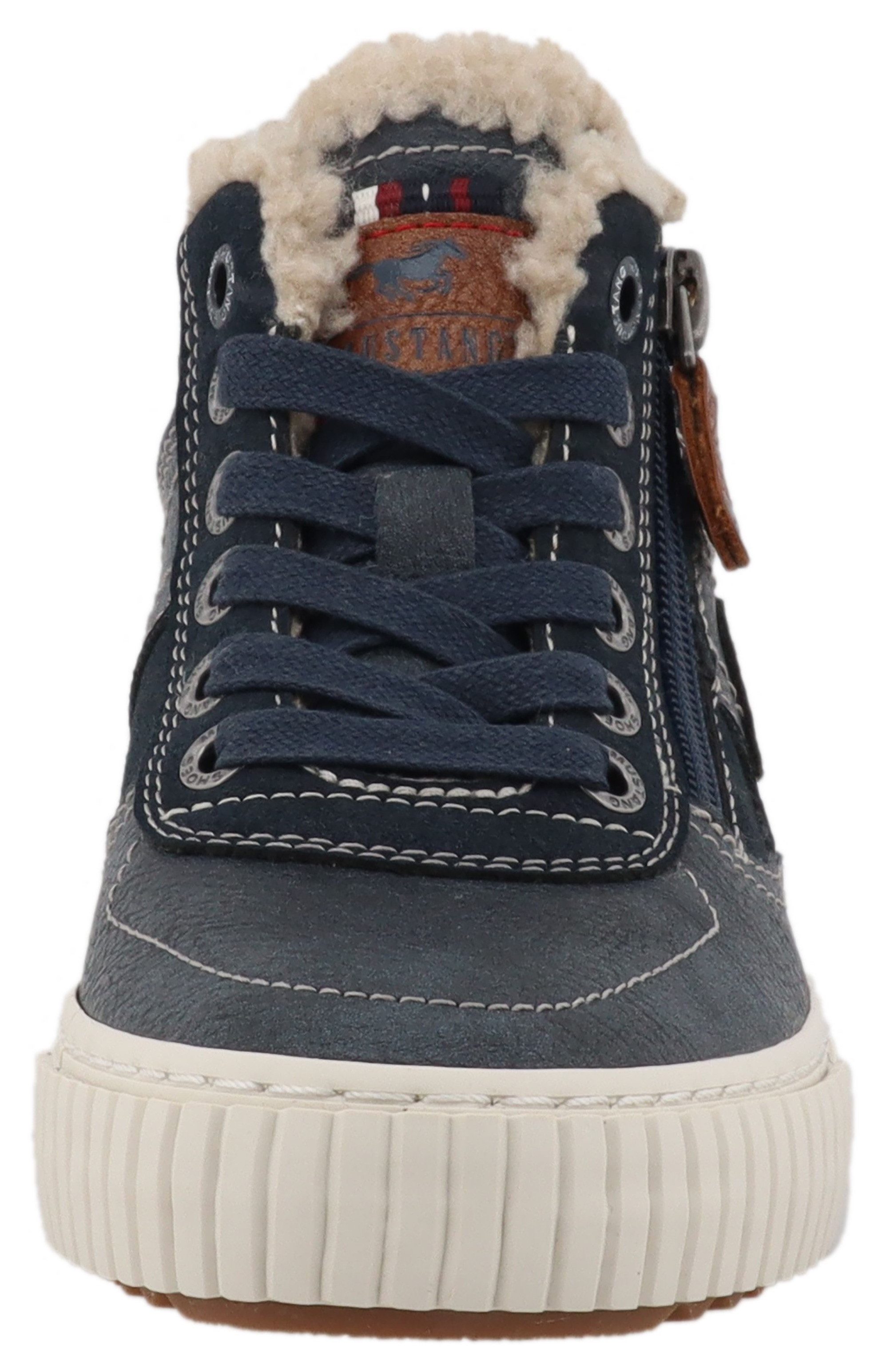 Mustang Shoes Ezio Sneaker High Top Sneaker, Schnürboots mit Reißverschluss