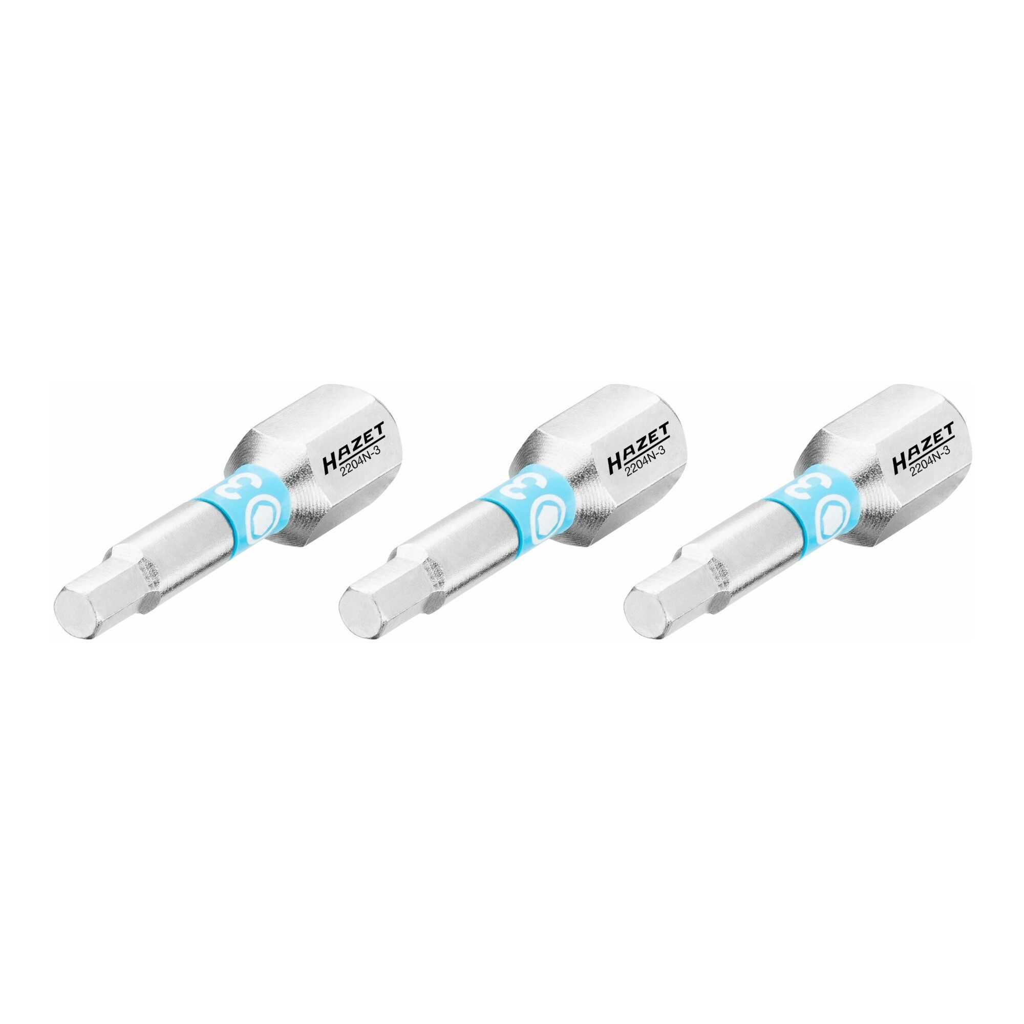 HAZET Bit-Set HAZET Bit Sechskant massiv 6,3 (1/4 Zoll), Innen-Sechskant Profil, 3 m