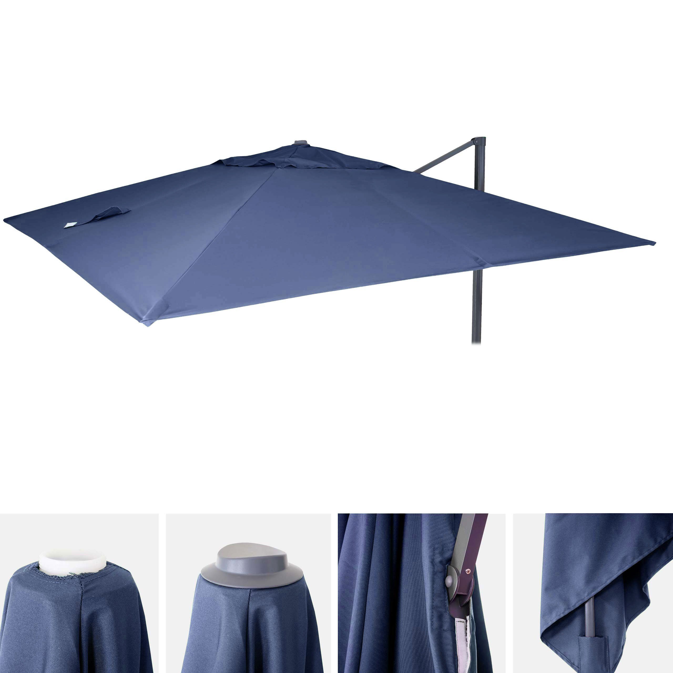 MCW Ampelschirmbespannung MCW-A96-E-A, 295x395 cm, Ø 500 cm, Mit Luftzirkulationshaube zur besseren Wärmeregulierung
