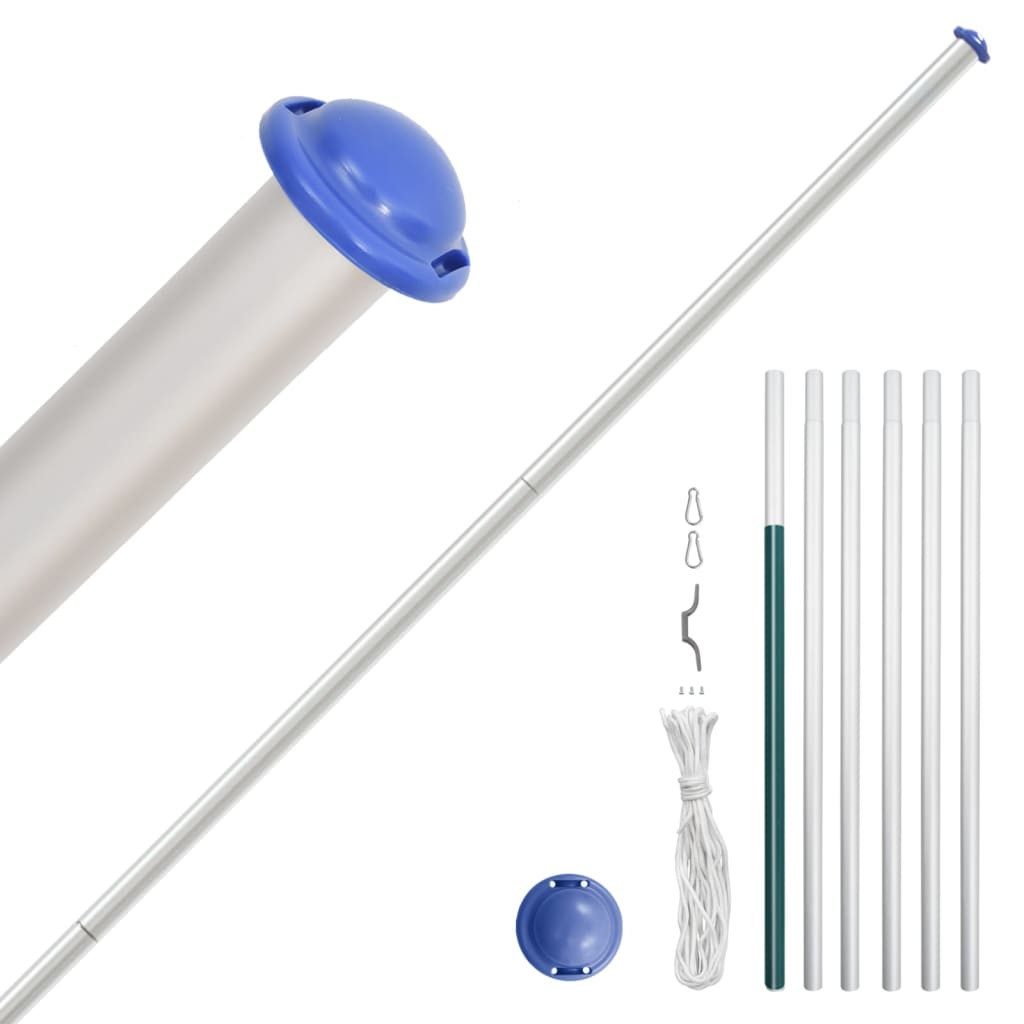 vidaXL Flagge Flagge Kroatiens mit Mast 6,08 m Aluminium