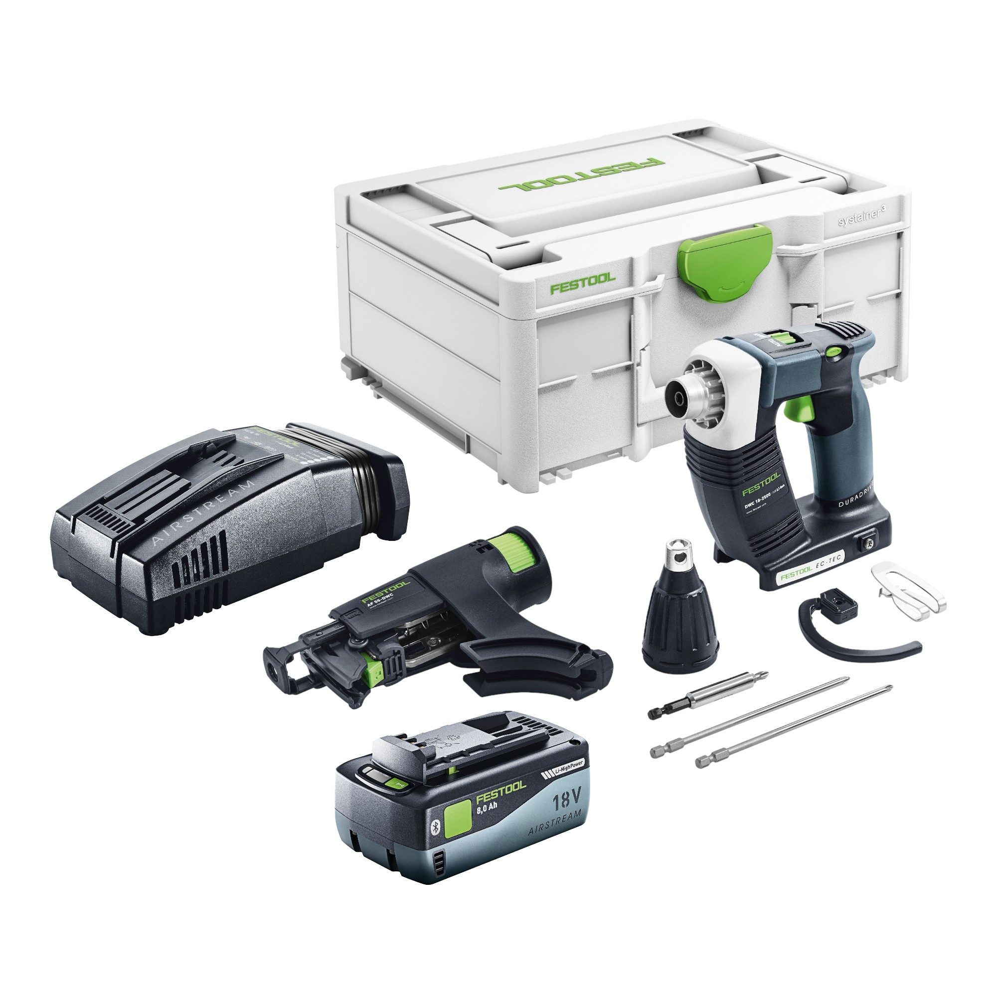 FESTOOL Akku-Trockenbauschrauber DURADRIVE DWC 18-2500 Basic Akku Bauschrauber 18 V 18 Nm Brushless