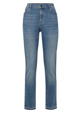 GOLDNER Bequeme Jeans Angenehme Jeanshose mit modischem Saumabschluss