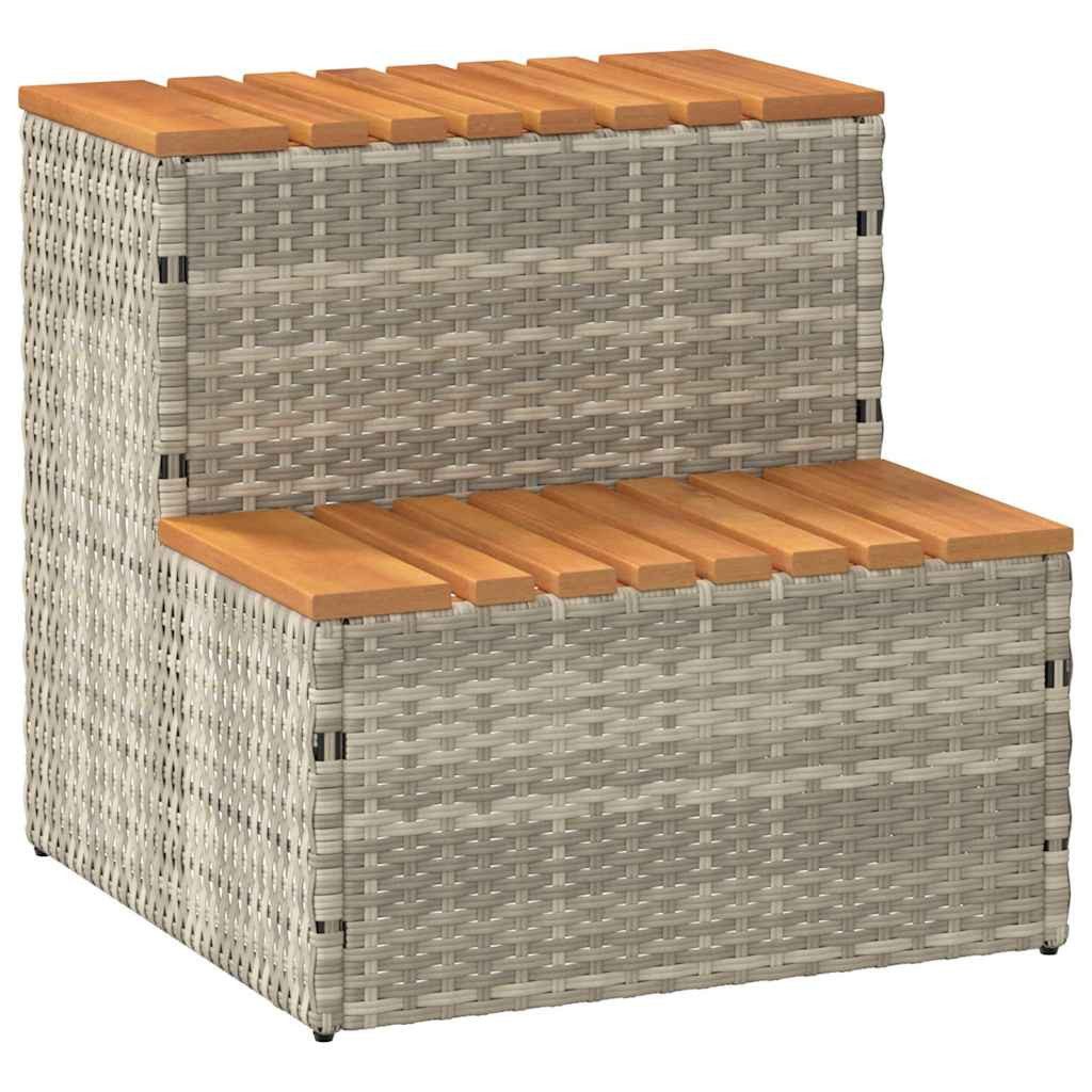 vidaXL Poolleiter, Whirlpooltreppe Hellgrau 50x50x50,5cm Poly günstig online kaufen