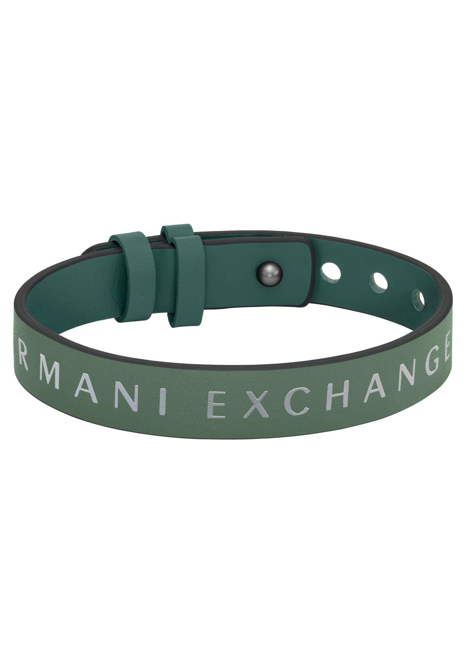 ARMANI EXCHANGE Armband AXG0107040, AXG0108040, (Set, 2-tlg), zum AXG0106040 AXG0109040, anthrazit-grün Wenden