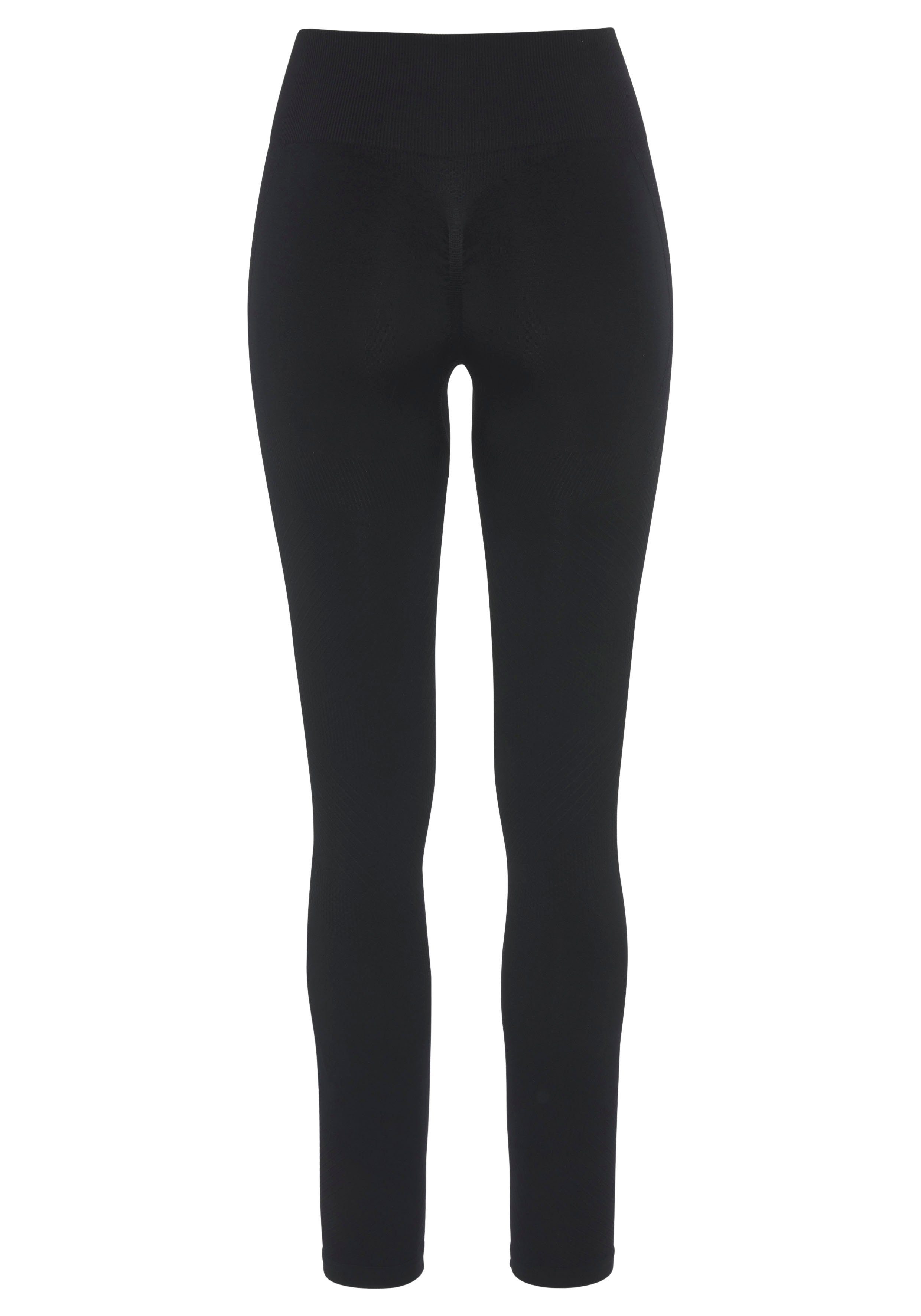 LASCANA Seamless Leggings Po Push Up mit Rippstruktur und Shapingeffekt, Sporthose, Sportleggings
