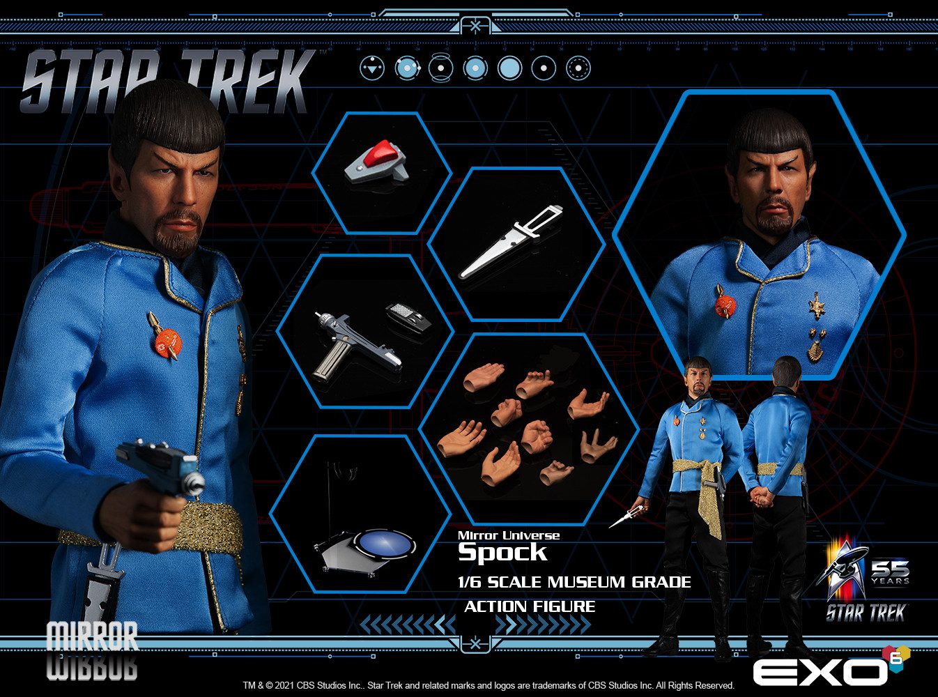 EXO-6 Actionfigur Star Trek: The Original Series 1/6 Mirror Universe Spock 30 cm Actionf