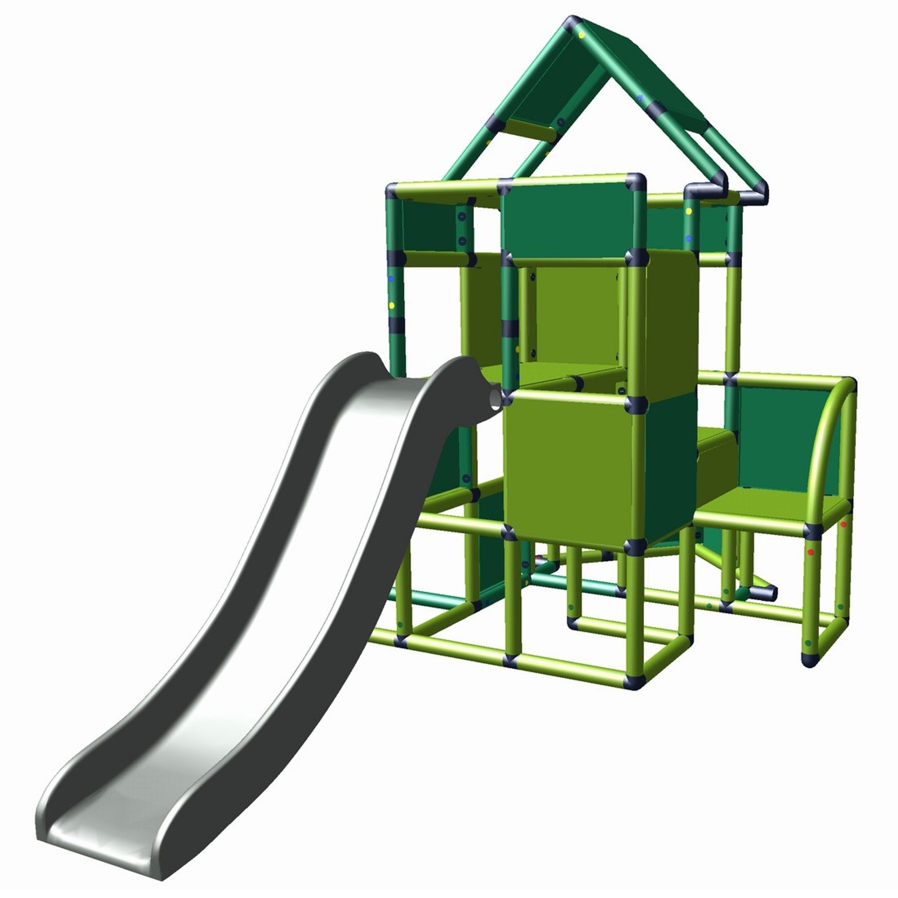 move and stic LISA großer Turm mit Rutsche Konstruktions-Spielset, In- und Outdoor