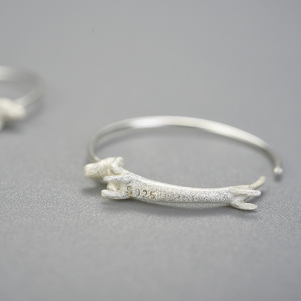 Runde Perlé Paar Creolen handgefertigte Dachshund Dackel Creolen, kleine za günstig online kaufen