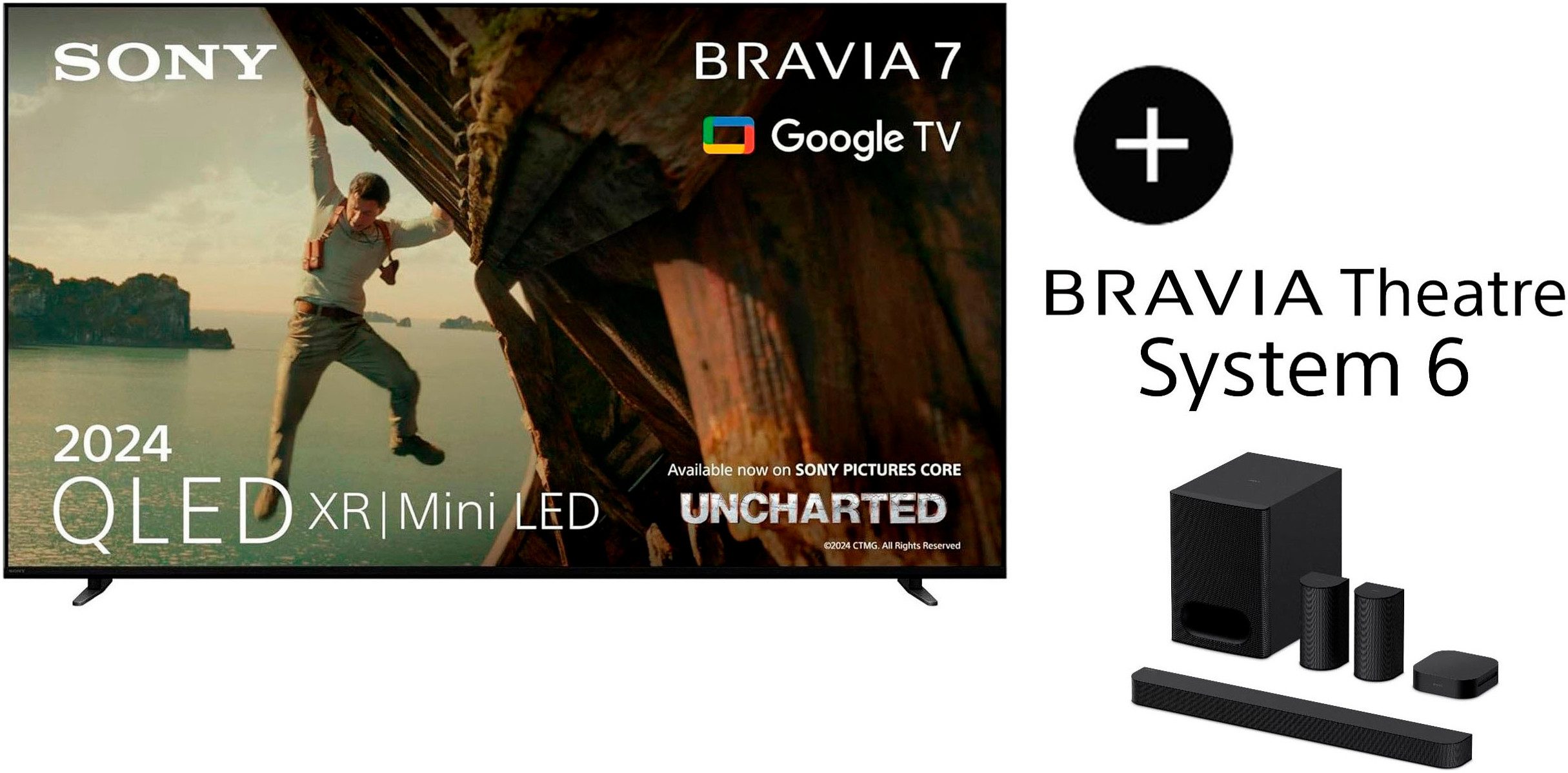 Sony K-75XR70 QLED Mini LED-Fernseher (189 cm/75 Zoll, 4K Ultra HD, Google TV, Smart-TV)