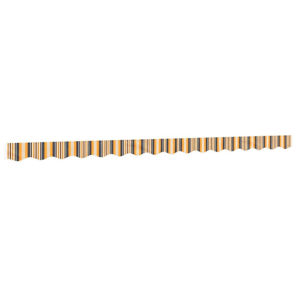 vidaXL Markise Markisenvolant Gelb und Grau Gestreift 400 cm (1-St)