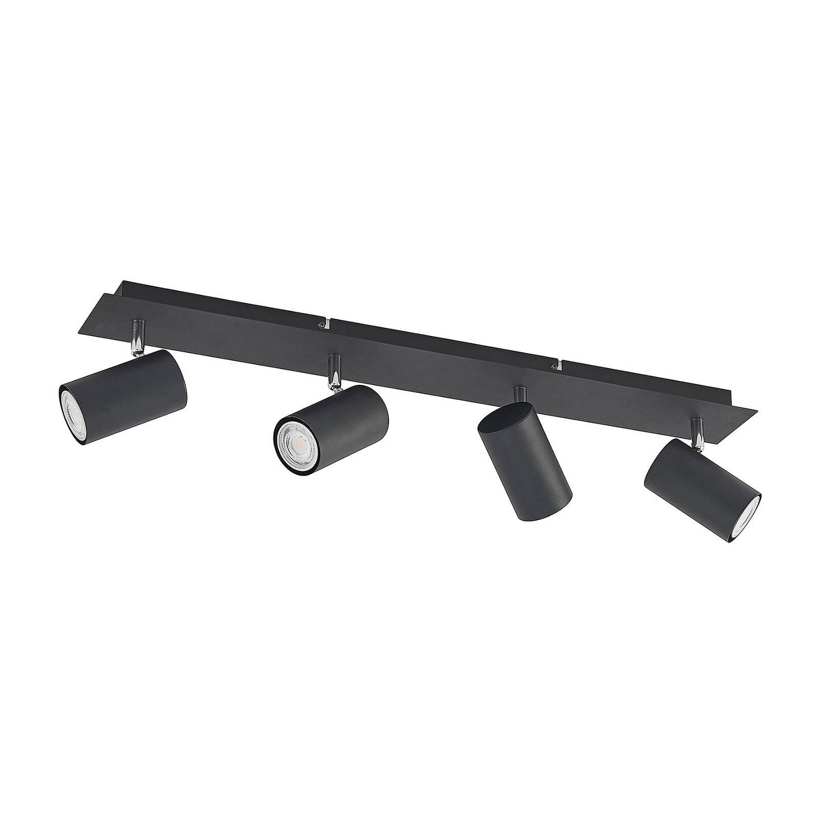 Lindby Deckenstrahler Joffrey, Metall, Schwarz IP20, 4 x 10 W LED