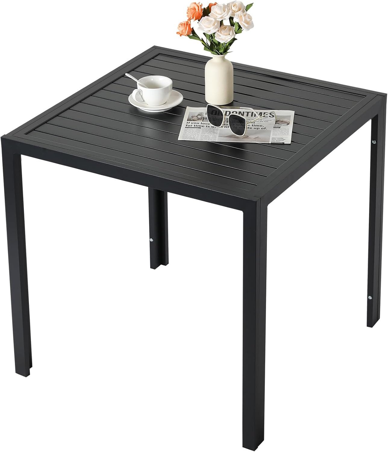 TLGREEN Gartentisch Komplett aus Aluminium, 75x75 günstig online kaufen