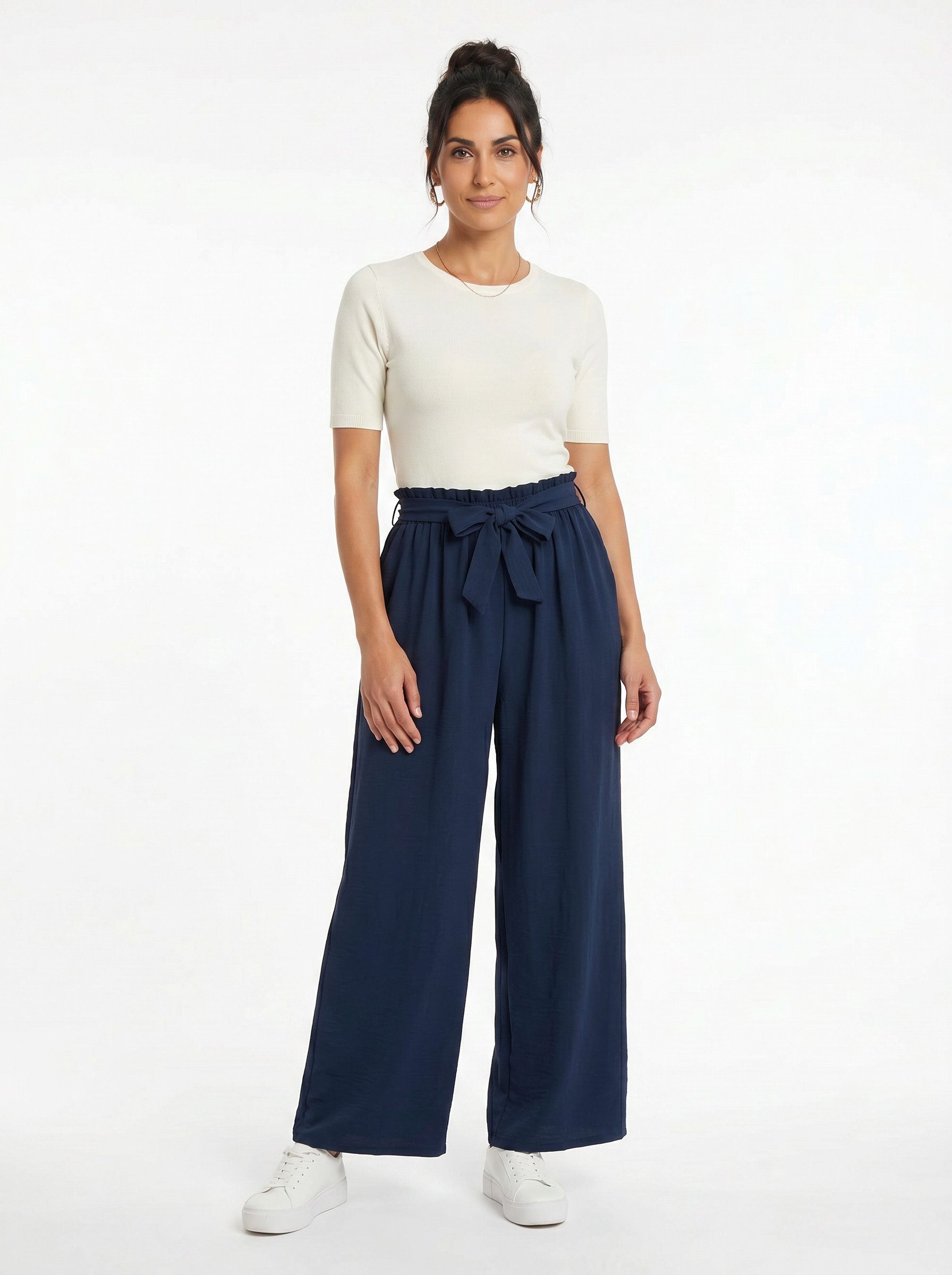 ITALY VIBES Palazzohose - DILETTA - luftige Palazzohose - weite Hose - ONE SIZE passt hier Gr. XS - L
