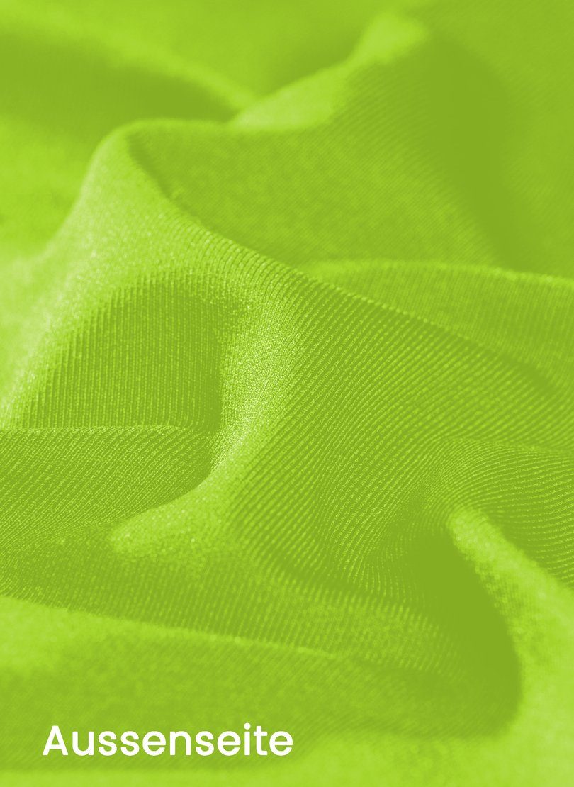 Trigema Sweatshirt TRIGEMA Langärmeliges Sportshirt lemon Reißverschluss mit
