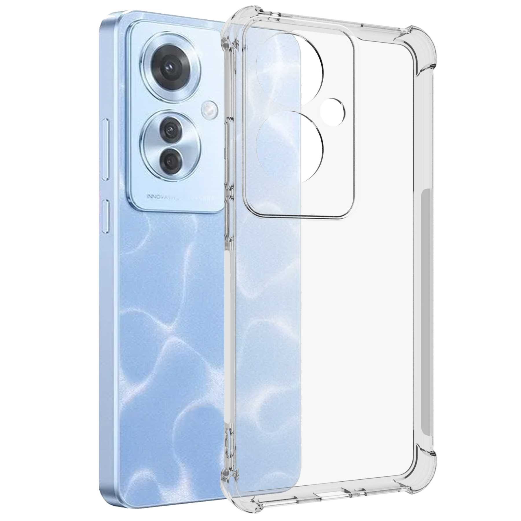 mtb more energy Smartphone-Hülle Clear Armor Case für Oppo Reno11 F 5G, Transparente TPU Schutzhülle Case Backcover mit Anti-Shock Verstärkung