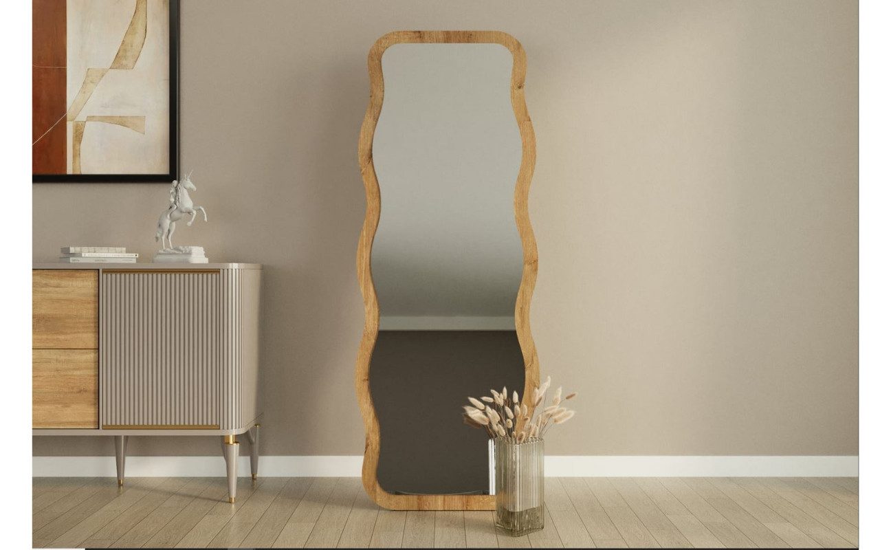 ibonto Standspiegel Design Ganzkörperspiegel Wellenform,freistehend oder günstig online kaufen