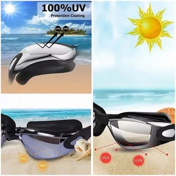 Avisto Schwimmbrille Schwimmbrille Schwimmbrille für Herren und Damen mit Breiten Gläserm, Antibeschlag-Beschichtung, UV-Schutz, verstellbares Silikonband