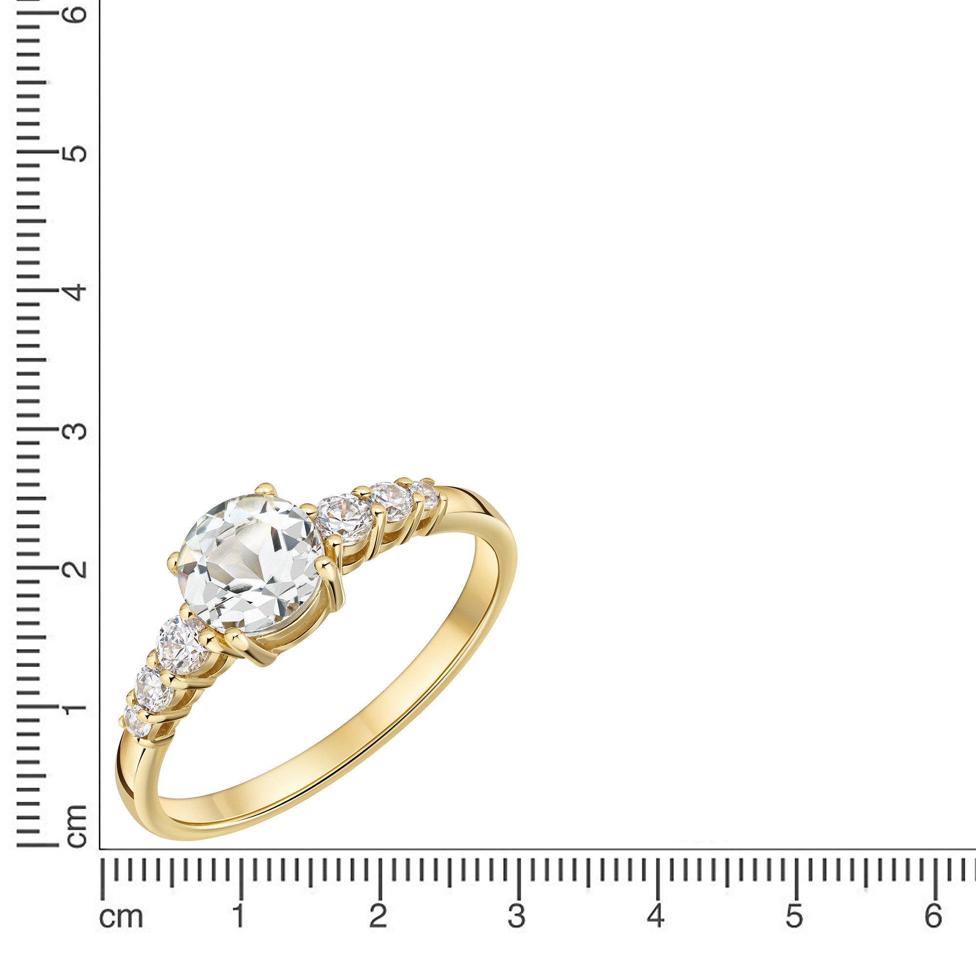 Firetti Fingerring Schmuck Geschenk Gold 333 Damenring Ring, mit Amethyst, Zirkonia (synth)