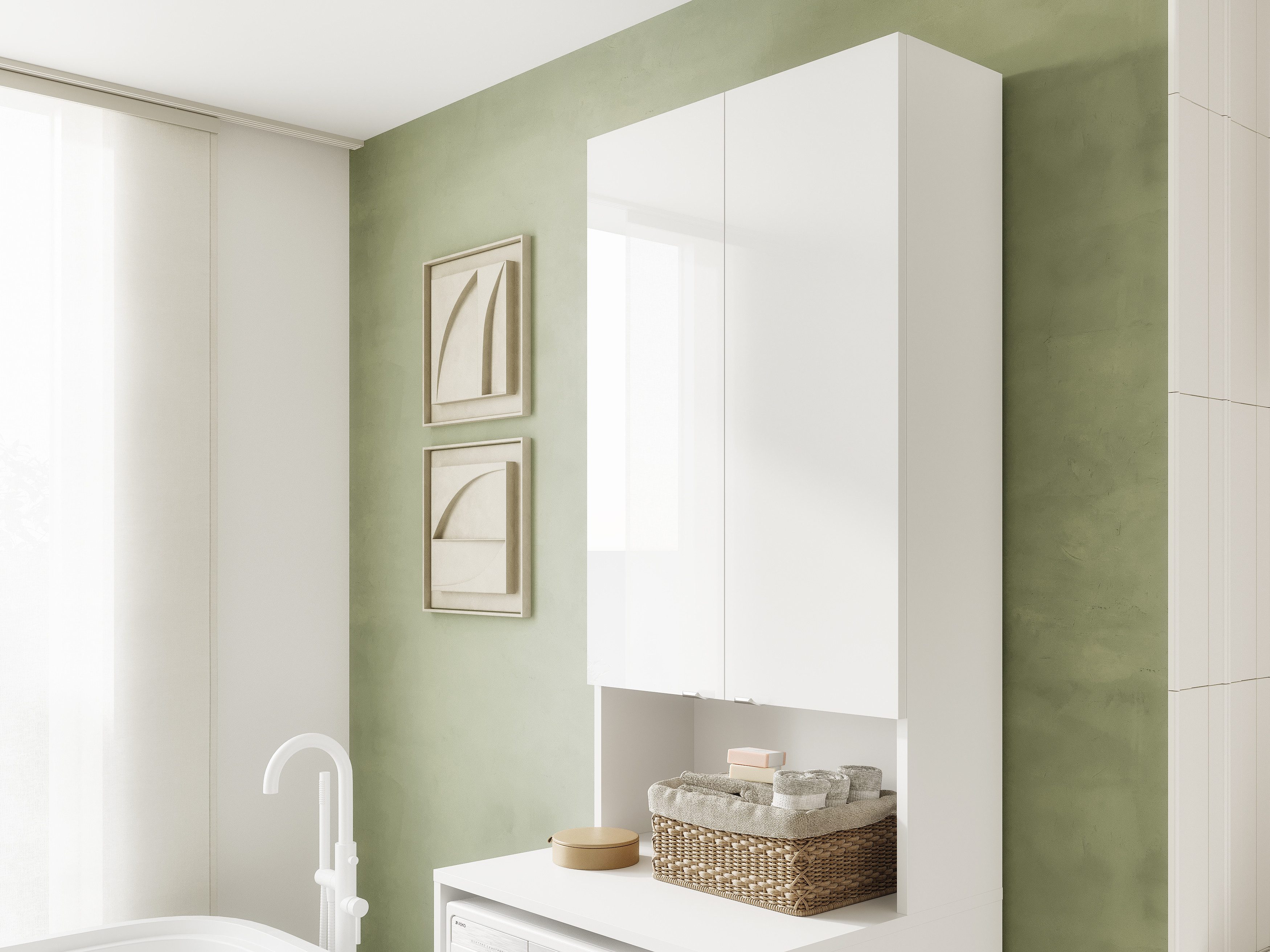 Platan Room Waschmaschinenumbauschrank Badschrank LORA Waschmaschinenschran günstig online kaufen