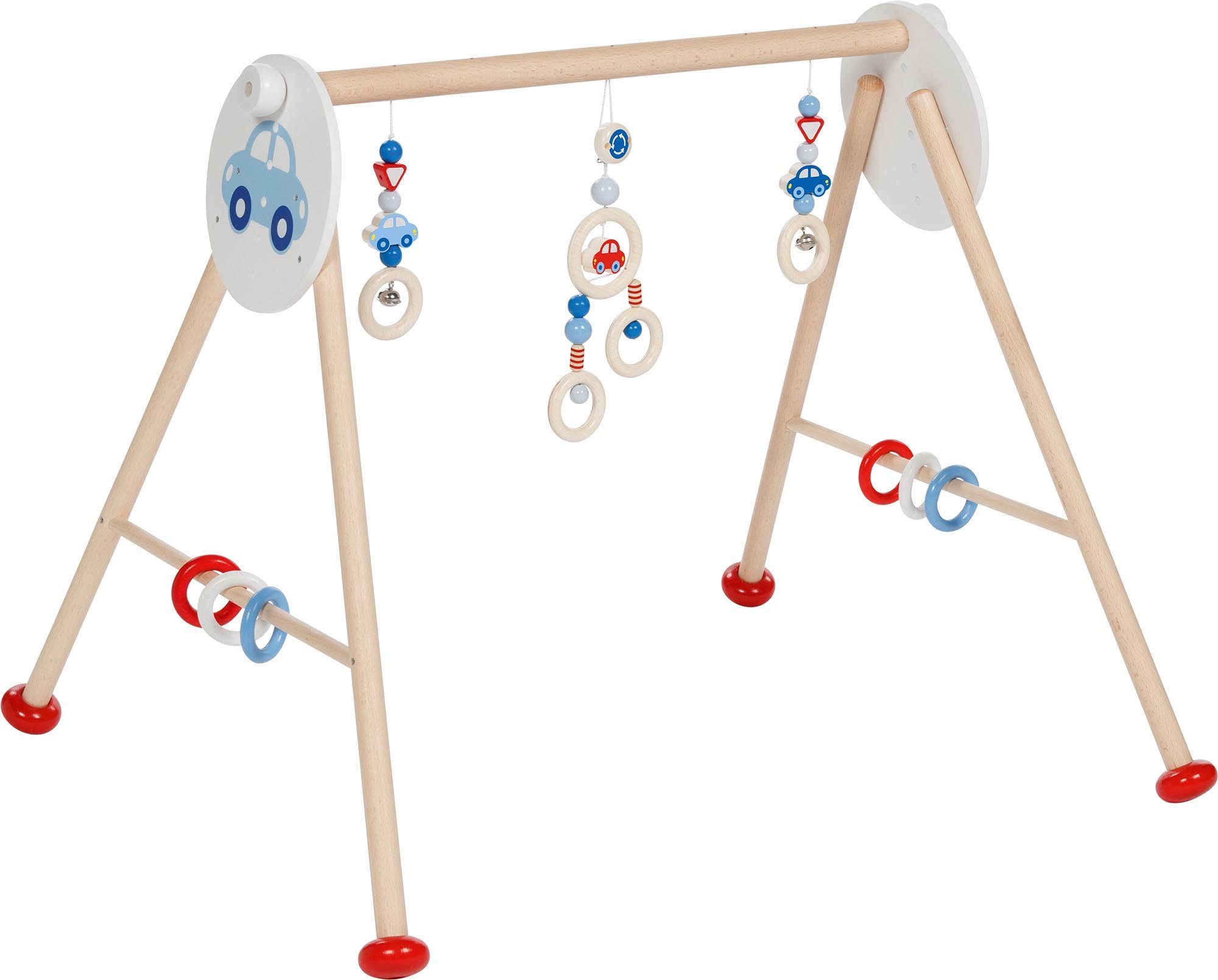 goki Greifspielzeug Baby-Fit Autos, Greif- und Spieltrainer, 6fach höhenverstellbar