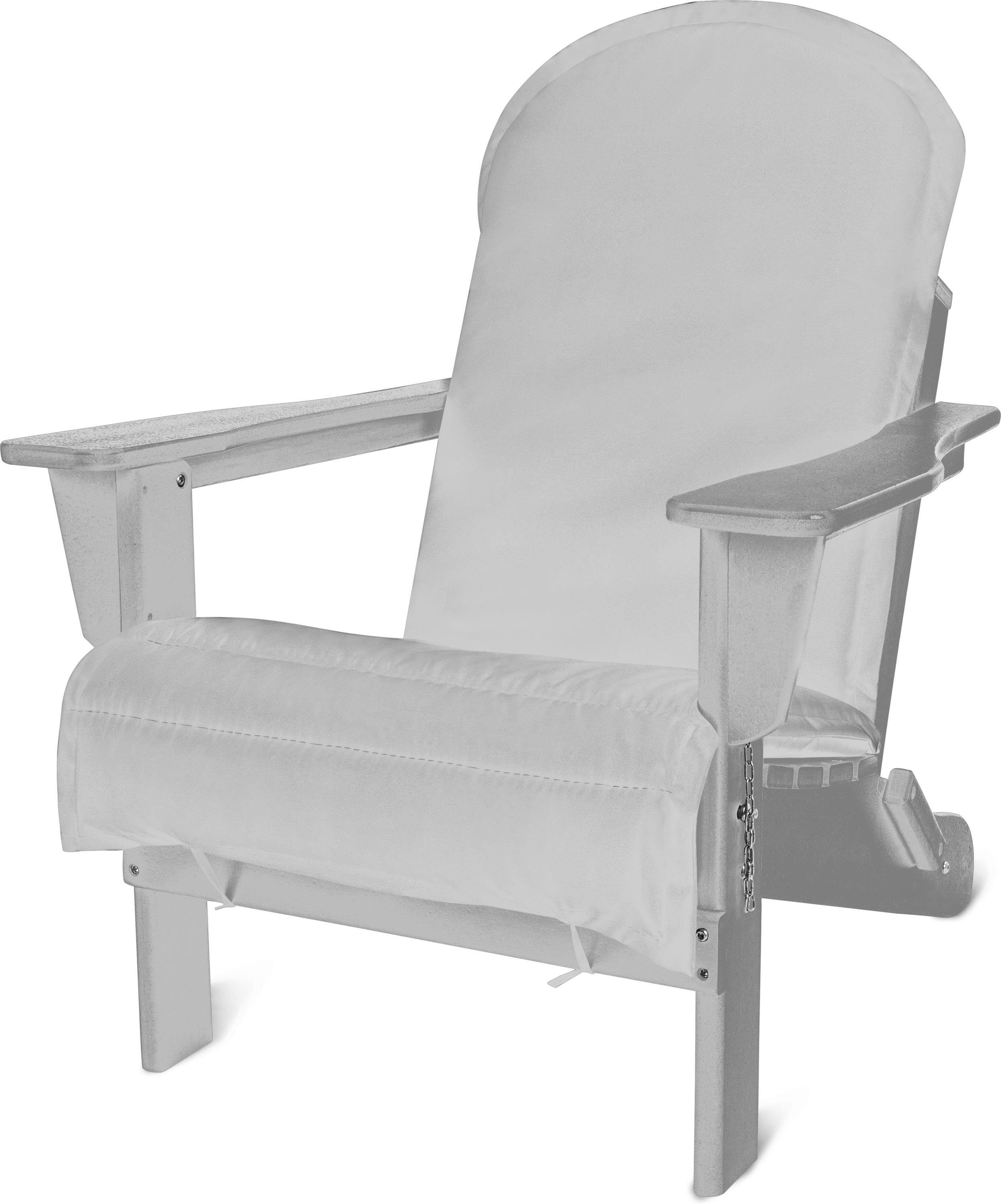 Aspero Gartenstuhl Gartenstuhl Adirondack mit Auflage, gemütlicher und  stabiler Outdoor Stuhl